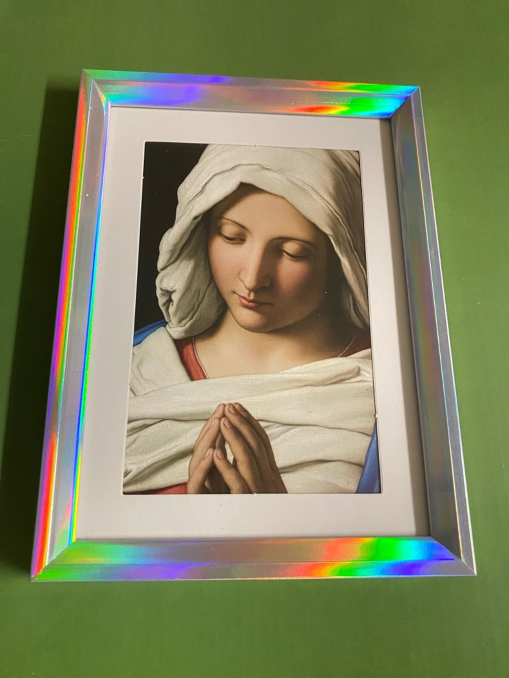 The Madonna In Prayer Framed Print